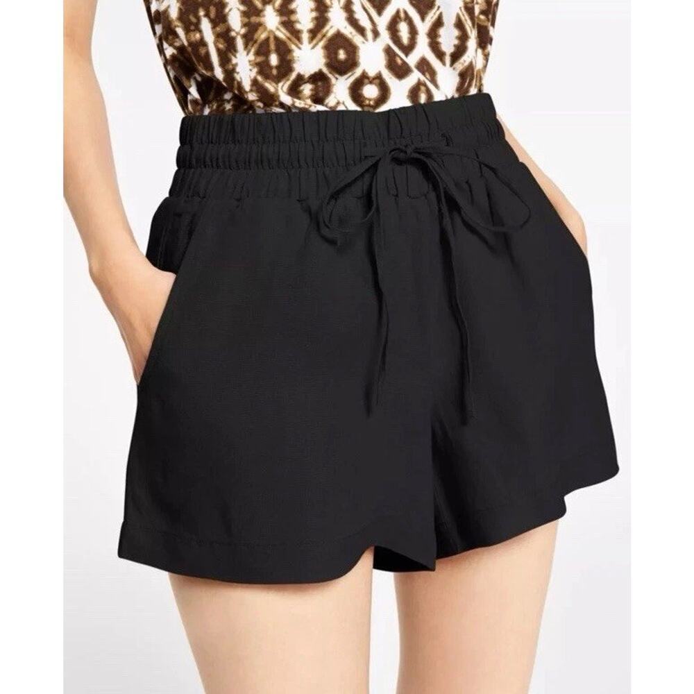 NWT INC International Concepts Linen Drawstring‎ Pull On Shorts Womens XL (622)